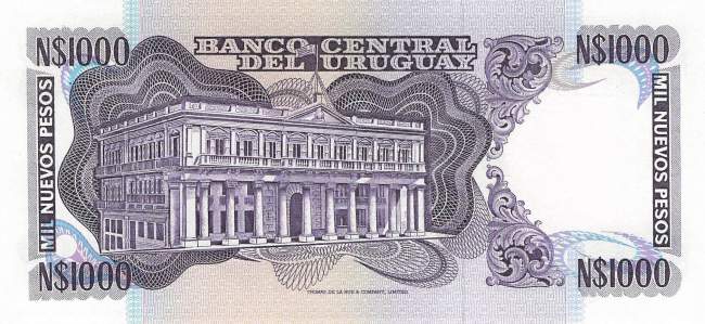 Uruguay 1000 Pesos p64Ab 1991
